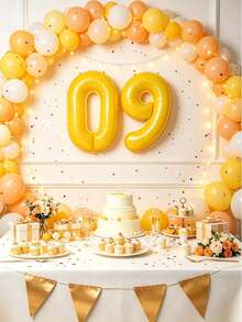 40 Inch Large Number Balloons, Aluminum Foil Large Number Balloons, Suitable For Birthday Party Supplies Decoration, Christmas - Multi-color - View 5