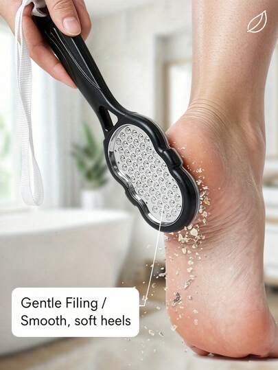 1pc Professional Foot Exfoliating Scrub, Removes Dry Dead Skin, Calluses, Dirt And Oil, Gentle Care For Cracked Feet. Made Of Hypoallergenic Stainless Steel Metal With Double-Sided Abrasive Surface, Essential Foot And Body Care Tool For Home Bathroom, Shower And Spa. Hypoallergenic Foot Care | Durable Stainless Steel Foot Scrub; Foot File, Foot Cleaner, Healthy Home Supplies, Body Care And Bathroom Accessories