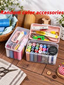 Portable Sewing Kit, Sewing Tool Box, Can Store Needles, Threads, Scissors And Other Essential Sewing Supplies, Suitable For DIY Clothing Making, Patch Repair And Quick Fixes. - Multi-color - View 10