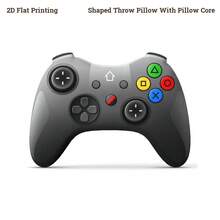 Hadiah untuk Gamer: Bantal Lempar Berbentuk Pengontrol Game Analog Ganda Klasik, Cetakan Datar 2D, Sempurna untuk Sofa, Kamar Tidur, Ruang Tamu, Dekorasi Rumah yang Nyaman untuk Kantor dan Mobil, Hadiah Bantal Lempar - Warna campuran - View 3
