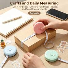 4/2pcs Double-Sided Dual-Scale Mini Soft Tape Measure Set, Portable Mini Retractable Tape Measure, Retractable Round Tape Measure - Portable Retractable Locking Mechanism And Clear Centimeter/Inch Markings, Suitable For Home Tailoring, Waist, Chest, Height Measurement. Portable Men's Tool Measuring Tape, Mini Retractable Measuring Tape, Dual-Scale Ruler Work Tool. - Multi-color - View 3