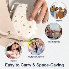 6-In-1 Baby Bottle Cleaning Set, Nipple Brush, Straw Brush, Bottle Drying Rack, Multi-Functional Portable Lightweight Easy Storage Bottle Cleaning Tools, Travel Baby Bottle Cleaning Set - Multicolor - View 9