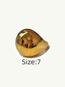 1pc Oversized Oval Stainless Steel Women's Ring - Oversized Oval Women's Ring - View 21