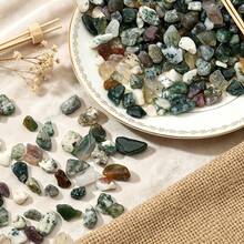 Natural Water Grass Agate Gravel, Suitable For Fish Tank, Bonsai, Terrarium, Etc. - Army Green - View 3