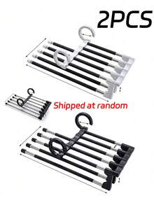 Multi-Layer Pants Rack - Space-Saving Foldable Design, Helps Efficiently Organize Your Closet; Suitable For Jeans, Leggings And Casual Pants Plastic Multi-Layer Pants Rack; Features Non-Marking Anti-Slip Storage Function, Easy To Assemble; Ideal Choice For Holiday Preparation And Seasonal Wardrobe Organization; - Multicolor - View 18