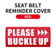 1pc PU Leather Car Seat Belt Shoulder Cover, PLEASE BUCKLE UP Letter Print Universal Safety Belt Pad, Anti-Friction Seatbelt Protector, Car Interior Decor Accessories - A234 - View 14