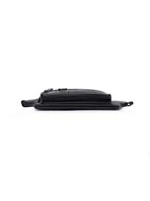 Men's PU Waist Bag Multifunctional Large Capacity Chest Bag, Casual Sports Portable Mobile Phone Crossbody Bag - Black - View 3