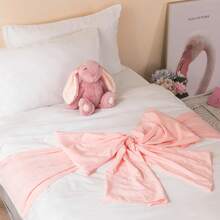 Cute Ribbon Duvet Cover Set - White & Pink Bow Design - 100% Soft Polyester - Hand-Tied Bows - Includes 1 Duvet & 1/2 Pillowcases (Multiple Sizes) - Pink Jade - View 6