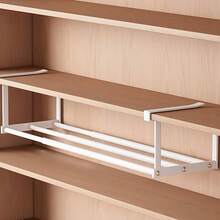 1pc Multi-Functional Shoe Storage Rack, Expandable Hanging Storage Shelf, Under-Shelf Shoe Rack, Cabinet Layered Storage, Space-Saving Closet Organizer For Bedroom, Bathroom And Living Room - Multicolor - View 5
