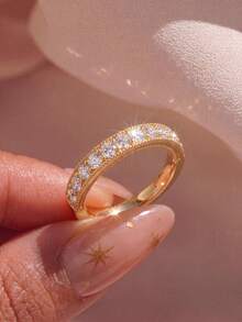 1pc Rhinestone Ring, Women's Thumb Ring, Exquisite Jewelry Gift - Palace Diamonds - View 2