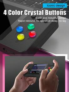 1pc New Handheld Game Console, 3-Inch HD Screen, Built-In 500 Classic Games, Supports TV Connection, 2-Player Multiplayer, Equipped With Classic GBA/FC Arcade Joystick, Perfect Holiday Gift For Boyfriend - View 8