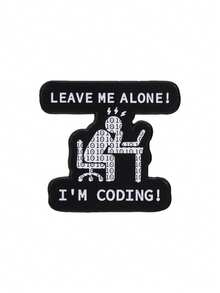 1pc Geek Coding Slogan Brooch, Humorous Coder Enamel Pin, Aesthetic Clothing Bag Accessory For Tech Fans - Multicolor - View 11
