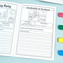 Children's English Look Imagine Write Picture-Based Storytelling Practice Workbook, Narrative Writing Training Exercise Book, Back To School Learning Supplies, Student Holiday Gift - Multicolor - View 9