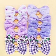 10pcs Spring Limited Edition Dopamine Colorful Bow Pet Hair Clips, Suitable For Decorating Medium & Small Long-Haired Cats & Dogs, Perfect For Wedding, Birthday Party, Mother's Day And Other Holidays, Mixed Styles - Multicolor - View 16