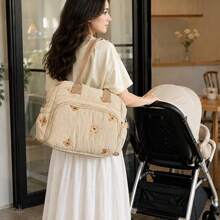 Tas Ommy Mommy, Kapasitas Besar, Mudah Digenggam, Multifungsi, Cocok untuk Bepergian, Dapat Menyimpan Botol Bayi, Dapat Dipakai Selempang, Ringan, Dapat Digantung di Kereta Dorong Bayi - MultiWarna - View 10