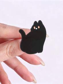 Cute Cartoon Cat Enamel Pin Set, Lazy Kitten Brooch Badge For Backpack Denim Jacket, Cat Lover Jewelry Gift - Multicolor - View 7