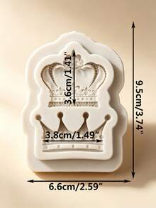 Crown Fondant Molds 3D Crown Cake Decorating Silicone Mold Birthday Party Cake Decoration Cupcake Topper Polymer Clay Chocolate Candy Gum Paste - Light Grey - View 8