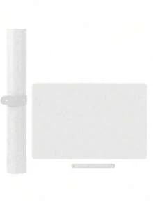 1pc Nail Art Pad, Made Of Washable And Foldable PU Material, Suitable For Nail Care And Nail Artist Salon Tools. Soft Microfiber Leather Nail Table Mat/Salon Mat. Buttons Randomly Shipped In Two Colors (Number Of Holes Random). - White - View 2
