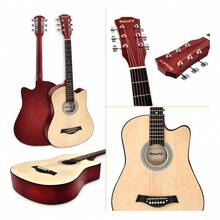 Weluvfit Guitarra Acústica Con Accesorios Para Diestros 38 Inch Color Azul - Natural - Ver 6