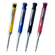 2.8mm Woodworking Pencil Set, Mechanical Deep Hole Marking Pencil With Built-In Sharpener, Long Nose Carpenter Pencil, Gift Tool For Carpenters, Builders, Woodworkers, DIY Enthusiasts And Handymen - A - View 8