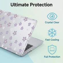 1pc Transparent Crystal Shockproof Protective Case, Compatible With MacBook/Matebook, Fully Transparent Hard PC Material, With Ventilation Holes, Snug Fit For Laptop Shell, Suitable For 13 Neo/13.3 Air/13.3 Pro/13.6Air/14.2 Pro/15Air/16.2Pro/D16/14 Ultra - View 3