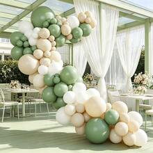 Green & White Balloons - Sage Green & White Balloon Garland Arch Set, Suitable For Birthday, Wedding, Bridal Shower, Anniversary, Thanksgiving, Party Backdrop, Photo Booth, Bohemian Style Decoration - Multicolor - View 4