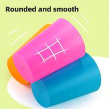 DAFENNI Bộ 2 trò chơi xếp cốc màu tương tác - rèn luyện trí tuệ & hoạt động gia đình cạnh tranh với 12 cốc, 54 thẻ thử thách & chuông báo - Nhiều màu - Xem 2