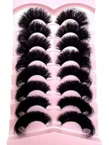 New 8/7 Pairs/Pack Stretchable Thickened Eye Corner Makeup Gift, Suitable For Women And Girls - Black - View 5
