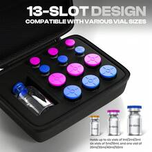 13-Compartment Insulin Vial Protective Case, Designed Specifically For People With Diabetes (Fits Standard Insulin Vials) - View 2