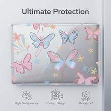 1-Piece Clear Crystal Shockproof Protective Case For MacBook/Matebook,Full Transparent Hard PC Cover With Cooling Vents,Snug Fit Laptop Shell,Compatible With 13 Neo/13.3 Air/13.3 Pro/13.6Air/14.2 Pro/15Air/16.2Pro/D16/14 Ultra - View 2