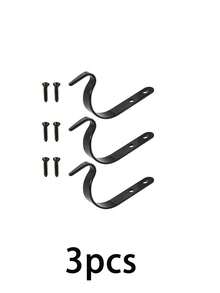 1/4/8pcs Black Sturdy Arched Multi-Purpose Iron Hooks, Rust-Resistant Plant Hangers, Suitable For Hanging Wind Chimes, Wall-Mounted Plant Racks, Large Outdoor Planters And Stands, Applicable For July 4th Decor, Gardening Tools, Outdoor Furniture, Outdoor Decor - Multicolor - View 16