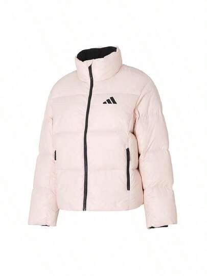 Adidas Women's Stand Collar Down Jacket Dance DOWN J Outdoor Casual Sports Jacket Comfortable Down Jacket KQ5507