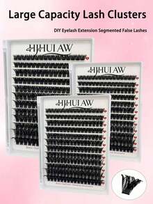 Hjhuiaw Arge Capacity Lash Clusters 8-18mm Mix Length, D Curl Wispy Individual Cluster Lashes, DIY Eyelash Extension Segmented False Lashes - C - View 2