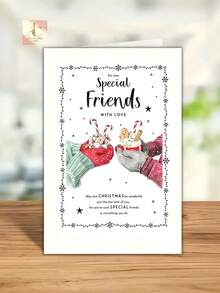 1pc Premium Christmas Card- Suitable For Special Friends, High-Quality Paper, Gift Giver, Ideal Choice For Holiday Celebrations And Seasonal Blessings, Christmas Card - One Size Fits All - View 6
