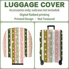 1PC, Flat Print Design, Luggage Cover (Only Luggage Cover, Luggage Not Included), Suitable For 20 To 30 Inch Luggage, Made Of Thickened High-Quality Fabric, Essential Accessory For Your Travel And Checked Luggage. - Multicolor - View 10