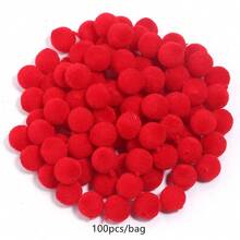 100pcs/Pack 8mm Flocked Resin Straight Hole Beads DIY Handmade Phone Chain Necklace Bracelet Autumn/Winter - Flocked Resin Beads - View 12