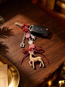 Christmas Reindeer Bag Pendant Keychain,Christmas Pendant Deer Bag Hanging, Y2k Retro Car Hanging Keychain Gift,Reindeer Pendant,Christmas Gift - Multicolor - View 4