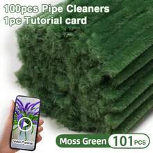 101 Pcs DIY Chenille Stem Set + Video Tutorial– 31 Colors Encrypted Chenille Stems, 30cm Fuzzy Pipe Cleaners – Suitable For Valentine's Day, Party Decoration, Christmas Decor And More– High Quality – Adult Crafts And Commercial Use - Monochrome - View 17