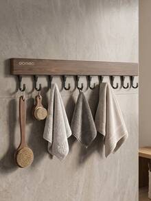 Wall Mounted Coat Hook Rack,Multi Hooks Rail, Decorative Hanging Hook For Bathroom Towel, Hat, Robe, Entryway Clothes Organizer Wall Hooks Coat Hook Rail,Towel Hook For Bathroom,Wall Mounted Robe Hook - Multicolor - View 3
