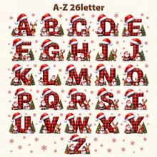 Custom Initial Christmas Drawstring Backpack, Personalized Canvas Gift Bag, Christmas Letters Holiday Storage Sack, Customized Multipurpose Bag For Christmas Decorations, Customizable Name Festive Party Supplies, Christmas Gift For Family Friends - Style B - View 3