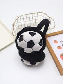 1PC Soccer Style Plush Earflap Warm Ear Muffs, Suitable For Outdoor Skiing, Cycling, Daily Wear With Embroidered Design - Multicolor - View 11