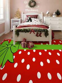 Keset Pintu Motif Kotak Hadiah Natal Kreatif, Keset Masuk Persegi Panjang Anti Selip, Menyerap Air, Mudah Dibersihkan, Keset Dekoratif untuk Liburan Musim Dingin Natal - Beraneka warna - View 4