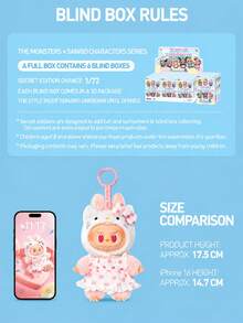 Pop Mart Labubu THE MONSTERS X Sanrio Family Series - Liontin Boneka Vinyl (1 Kotak Buta Acak) - MultiWarna - View 4