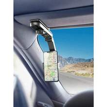 Soporte universal para telfono en parasol de coche - Clip antideslizante de cocodrilo con almohadilla de silicona, fijacin segura; Rotacin multifuncio - A - Ver 3
