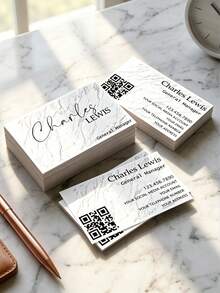 500/1000PC Double-Sided Customized Business Cards, Personalized QR Code Business Cards, Customizable Printing Of Name, Phone, Address, Logo, Text Information, Professional Business Cards For Workplace, Office, Company Employees, Business Marketing, Social, Personal Promotion - Customized Business Cards - View 6