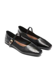 Okurime. Retro Flat Mary Jane Shoes For Women, New 2026 Spring/Summer Minimalist Strap Comfortable Shoes - Black - View 2