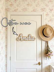 Custom Wooden Name Sign - Personalized 3D Layered Desktop Decor, Cute Kids Nursery Desk Decoration, Back To School Daycare Milestone Gift - Multicolor - View 3