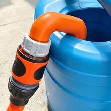 1pc Orange Bucket Rim Hose Hook Connector, Convenient Hose Rack Adapter, Easy To Fill Water And Garden Watering, Durable Plastic Pipe Joint - A - View 4