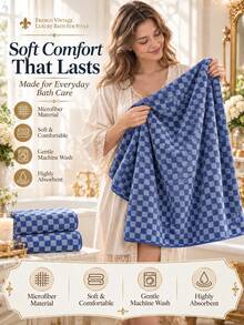 2/4pcs Towel Bath Set | Soft & Skin-Friendly, Absorbent, Lightweight & Lint-Free, Can Be Used As Small Blanket, Hair Drying, Hand Towel, Face Cloth, Bathroom Decor, Travel, Christmas Gift - Multicolor - View 5