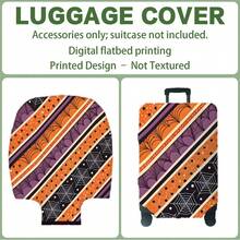 1PC, Flat Print Design, Luggage Cover (Only Luggage Cover, Luggage Not Included), Suitable For 20 To 30 Inch Luggage, Made Of Thickened High-Quality Fabric, Essential Accessory For Your Travel And Checked Luggage. - Multicolor - View 7